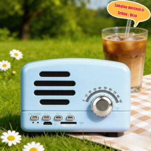 1 kom Retro Mini Bežični Zvučnik Kompatibilan sa Pametnim Telefonima/Tabletima/Laptopovima, Prenosivi Bežični Zvučni Sistem sa Niskonaponskim Radom, Pogodan za Dom, Kancelariju, Putovanja, Noćni Ormarić – Kompaktan Audio Poklon za &