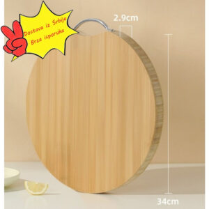 Ola, zadebljana daska za sečenje od bambusa i drveta sa metalnim ivicama otpornim na visoki pritisak, dizajnirana da bude otporna na oštećenja, pogodna za komercijalnu upotrebu