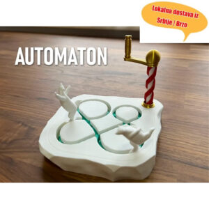 Božićna akrilna muzička kutija – DIY sklapanje, rotirajuća, ručno izrađena, dekorativni poklon