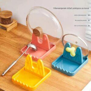 Sklopivi stalak za poklopce šerpi | Kuhinjski multifunkcionalni stalak za odlaganje, plastična polica za radnu površinu šporeta, božanski držač za pribor, špatule, kašike, štapiće za jelo