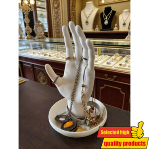 Stalak za nakit ruka sa tacnom za prstenje 3D stampa