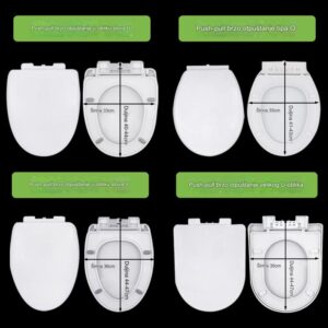 Teška poklopac za WC sa zadebljanim protivkliznim prstenom – Mekani jastučić od smole, lako se čisti u beloj/crnoj/bež/smeđoj boji, dizajn sa prednjim otvaranjem za WC šolju (odgovara većini standardnih WC-a) – Nadogradnja kupatila