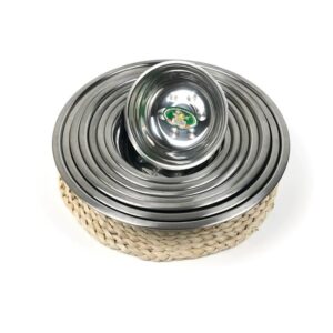 Visokokvalitetne posude za gnezdo od nerđajućeg čelika prehrambenog kvaliteta, dostupne u različitim veličinama, duboke posude za mešanje za kulinarne svrhe, čvrste i prostor-efikasne za kuvanje, pečenje i skladištenje.