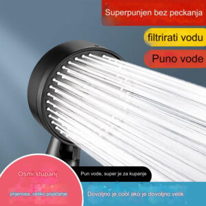 Sistem za tuširanje u kupatilu sa 8 režima prskanja za pojačanje pritiska | Montaža sa kačenjem