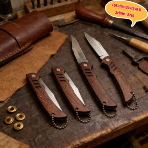 Set prenosivih drvenih sklopivih nozeva 12 komada