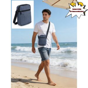 Minimalistička izdržljiva torba preko ramena sa višedžepnim organizatorom – kompaktna prenosiva torba za svakodnevno korišćenje, putovanja i male ruke bez opterećenja za pametne telefone/tablete