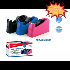 Stoni dispenzer za traku koji služi i kao držač i kao sekač za providnu traku, dizajniran za dvostruku upotrebu u fabričkom okruženju