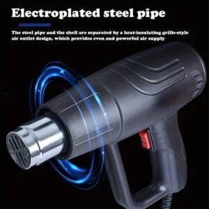 Industrijski pištolj na vruć vazduh sa digitalnim displejem, velike snage – bezbrišno zatvaranje folije visokim temperaturama, sušenje cevi, fen za kosu i rerna