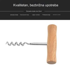 Višenamenski otvarač za flaše i limenke od legiranog čelika za teške uslove rada sa ergonomskom drvenom ručkom – Izdržljivi poluga mehanizam za pivo, sok, vino, kuhinju, kampovanje, piknike – Siguran poluga otvarač za starije osobe, artritis, teške ruke – Izdržljiva kuhinjska oprema za