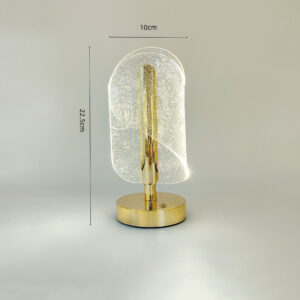 Moderna elegantna stona lampa sa podesivim dizajnom zvezdanog neba – Metalna i akrilna baza, USB stona lampa sa 3 boje i mogućnošću prigušivanja, idealna za dekoraciju spavaće sobe i kao poklon, lako upravljanje pomoću dugmeta, uključuje izvor svetlosti, lakirana