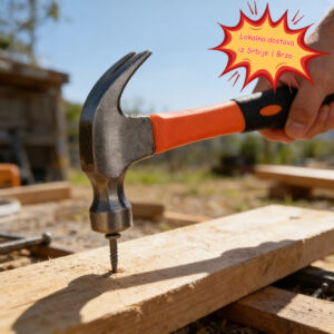 Odličan pomoćnik za renoviranje! Čekić sa kandžama od visokougljeničnog čelika sa neklizajućom drškom, neophodan za instalacije, dostavljivanje lokalno u Srbiji