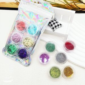 Set sa 6 boja sjajnog praha za nokte