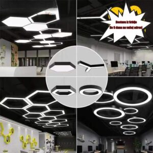 LED Lampa u Obliku, Kreativni Heksagon Krug Y-Oblik, Kancelarija Supermarket Teretana Industrijski Stil Prodavnica Jedinstvena Viseća Svetiljka