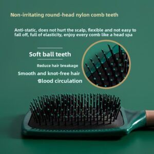 Zelena četka za kosu sa vazdušnim jastučićem za žene, za dugu kovrdžavu kosu, masaža vlasišta, antistatička, prenosiva, za kućnu upotrebu