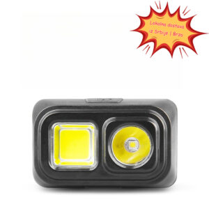 Lagana naglavna lampa sa dva izvora svetla za noćno trčanje na otvorenom, bez baterije