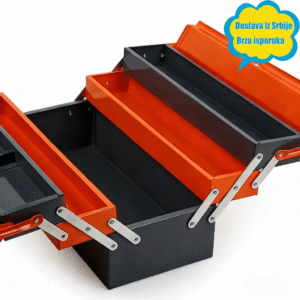 Teska metalna preklopna kutija za alat sa bravom