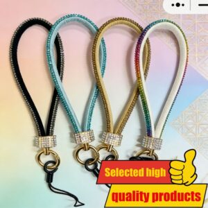 Nova metalna narukvica za mobilni telefon, luksuzna lančić sa rhinestone privjeskom, visokokvalitetna kratka narukvica ukrašena dijamantima, protiv gubitka