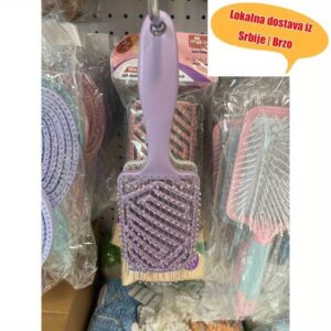 Cesalj za ravnu kosu sa izrezbarenim motivima metalne cekinje