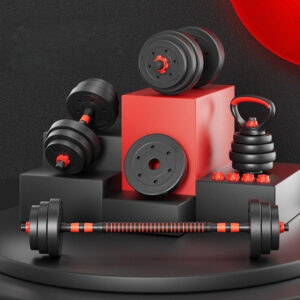 Podesivi set buči od 10kg/15kg/20kg uključuje šipku za buče, ploče za buče, spojnu šipku, matice, podesivu težinu buči – Set buči za kućnu teretanu – Set buči sa pločama za buče, bez baterije, oprema za teretanu/kućni fitnes, težina