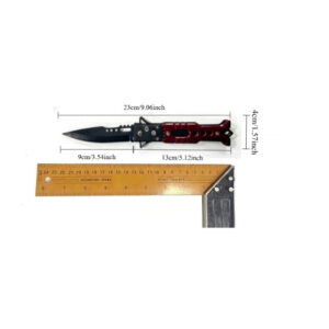 Višenamenski sklopivi nož sa crvenom drškom – Idealno za avanture na otvorenom i svakodnevnu upotrebu