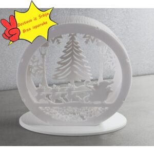 3D Štampani Kalup za Božićna Svetla Kompatibilan za DIY LED Traku – Šuplja Scena Modeliranje Stona Lampa, Praznični Dekor, Bez Traka, Laka Montaža, Izdržljiv za Ambijent i Žurke