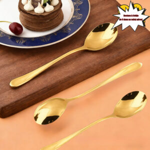 1 kom/3 kom Zlatna Kašika od Nerđajućeg Čelika | Visoka Estetika, Izdržljiva, Laka za Čišćenje, 304 Nerđajući Čelik, Neophodna za Kućno Ručavanje i Supu