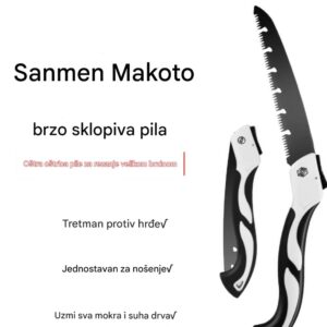 Ručna sklopiva testera za sečenje drveća, drveta i biljaka – robusna sklopiva oštrica za baštu sa plastičnim/metalnim delovima, prenosiva motorna testera za DIY, uređenje dvorišta, pripremu ognjišnog drveta (za efikasno sečenje ognjišnog drveta) – idealna za
