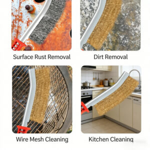 Četka za čišćenje roštilja sa drškom, žičana četka, četka za noževe, industrijska četka za uklanjanje rđe sa dugom drškom