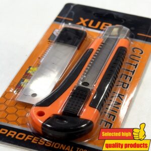 Profesionalni nož za sečenje | Nož sa uvlačivom oštricom i 10 zamenskih sečiva | Idealno za kancelariju i skladište