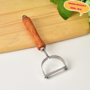 Svakodnevni kuhinjski nož za ljuštenje sa nazubljenom ivicom, nož za voće sa drvenom drškom, ljuštilica za povrće i kuhinjski strugač