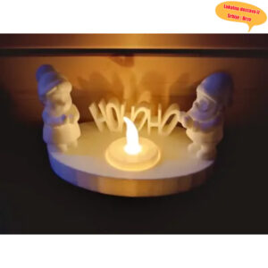 Svetleći Dvorac iz Bajke – Mini Pejzaž sa Svetlećim Zvezdama i Mesecom – Efekt Svetlosti u Mraku, Izdržljiva Plastika za Magičnu Noć, Dekoracija za Sobe, Božićno Drvce i Stolove