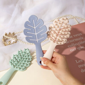 Češalj sa dugom drškom u obliku lista, šuplje čekinje, čvrste čekinje, za masažu i čišćenje, za suvo ili mokro korišćenje