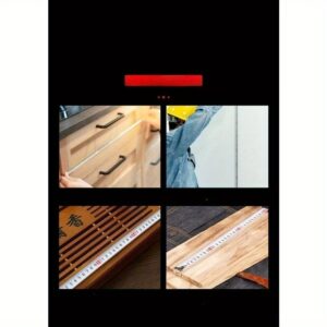 Čvrsta samozaključavajuća merna traka dužine 5 metara, otporna na padove, sa preciznim merenjima za obradu drveta i gumiranim kućištem.