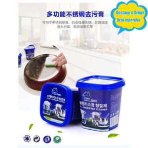 Pasta za čišćenje za uklanjanje mrlja sa dna višenamenskih lonaca, efikasna protiv kuhinjske masnoće i kamenca