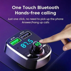 LED MP3 Auto Bluetooth FM Hands-Free kompatibilan sa 5.0 prenosnikom 3.1A QC3.0 PD Type C Dual USB punjač za auto