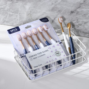 6 komada mekih četkica za zube za parove | Široka glava za veću udobnost, ABS plastična drška, mikro vlakna