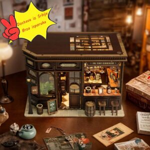 Kompleti za kutak za knjige za odrasle – Napravite svoj vlastiti minijaturni umetak za policu za knjige sa LED osvetljenjem, maštoviti kompleti za izradu knjižnog kutka, dekoracija sobe za fantazijsku tavern dioramu, savršen poklon za ljubitelje knjiga, kutak čuda i knjiga.