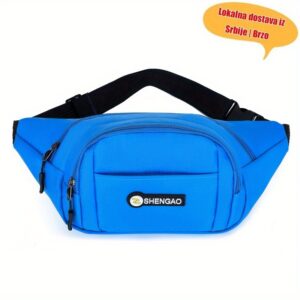 Nova moderna torbica oko struka, pogodna i za muškarce i za žene, sa trendi korejskim dizajnom, dovoljno prostrana da se koristi kao torba za grudi, savršena za opuštena putovanja.