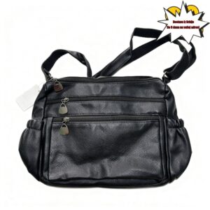 Prvi Pogled Mekana Prava Kožna Torba Preko Ramena – Velika Torba od Mekane Prave Kože Vrhunskog Kvaliteta sa Odvojivim Kaišem i Zatvaračem na Rajf, Prava Koža Pranog Izgleda za Ležernu i Profesionalnu Upotrebu, Pogodna za Putovanja, Svakodnevnu Upotrebu