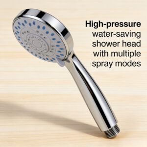 Svestrana ručna tuš glava sa tri režima prskanja, hromirana mlaznica za tuširanje pod visokim pritiskom, pogodna za kupatila, spa centre i kamp prikolice