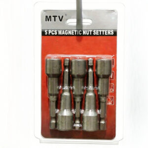 MTV set od 5 magnetnih nastavaka za postavljanje matica, adapter sa šestougaonim drškom za udarne odvijače i ključeve