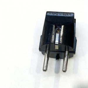 Evropski 2-pinski nemački standardni kuhinjski utikač sa uzemljenjem, zadebljani crno-beli izdržljivi, EU standardni adapter za napajanje, protiv opuštanja sa savijenim krajem, za male uređaje/fen za kosu/kotlić za vodu