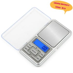 Elektronska kuhinjska vaga sa platformom od nerđajućeg čelika i funkcijom tare – Visoko precizna digitalna vaga za kupatilo/kancelariju, prenosiva džepna vaga sa konverzijom jedinica (lb/oz/g/ml), napaja se baterijama, plastična konstrukcija bezbedna za hranu za pečenje, kuvanje