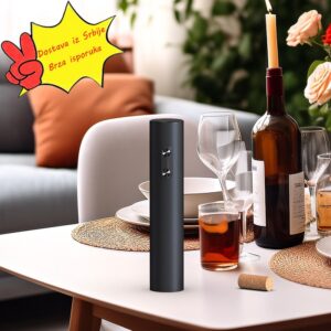 Električni otvarač za vinske flaše – Automatski bežični otvarač za pluta za kućnu upotrebu | Materijal od nerđajućeg čelika, efikasan alat za otvaranje flaša