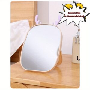 Kozmetičko Ogledalo, Srce, Stoni, Ženski Jelenji Rog Spavaća Soba, Sto za Šminkanje, Studentski Dom, Prenosivo