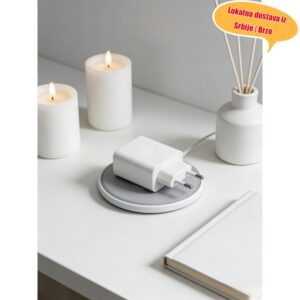 2.4A Beli Kućni Punjač | Dupli USB Izlaz, Evropski Standardni Utikač, Brzo Punjenje, Kompatibilan Sa Svim Pametnim Telefonima