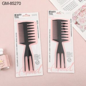 Vintage Set Češljeva za Muškarce 3 u 1 – Široki Zubi, Dvostrani Frizerski Češalj za Pompadur i Slick Back Frizure