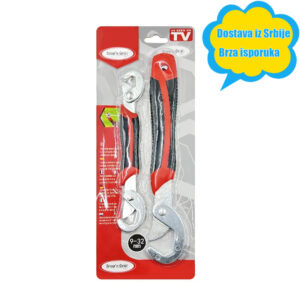 Teška Multifunkcionalna Ključna i Nasadna Set sa Podešavajućom Čeljusti – Ergonomska Drška sa Protivkliznim Dizajnom, Alat za Popravku Cevi/Kupatila/Automobila, Pogodan za Automobilsku, Vodovodnu, Održavanje, Alat za DIY i Profesionalce