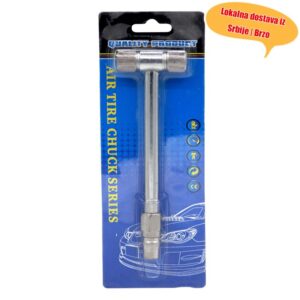 Teška metalna gvozdena mlaznica za pumpanje vazduha – Brzi ventil za punjenje za automobile, motocikle, gume – Ručni adapter za gume sa ventilom za punjenje vazduha (Kompatibilan sa benzinskim stanicama, pneumatskim alatima)