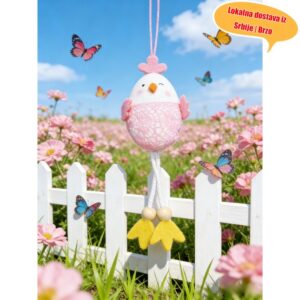 Prolećna Uskršnja Žurka Mali Poklon – Plišani Privezak Pile | Za Božićnu Jelku i Dekoraciju Doma, Slatka Viseća Dekoracija Pile, Savremeni Stil, Napravljeno Od PS